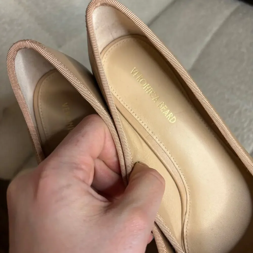 NEW Veronica Beard Catherine Leather Bow Ballet Flats